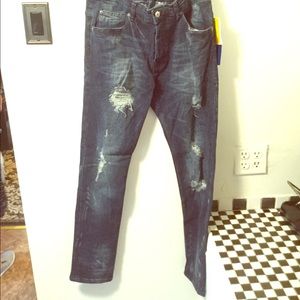 MENS H&M SKINNY DESTRUCTED JEANS